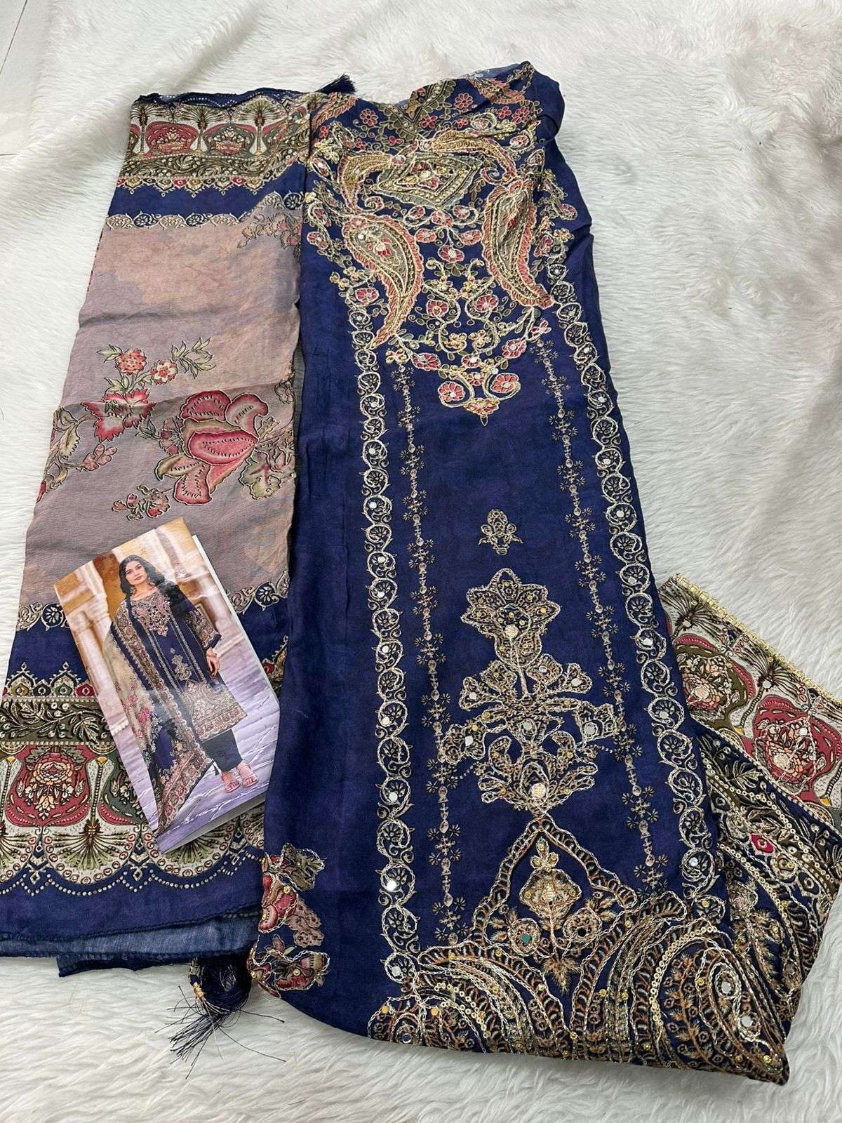 FALAH PREMIUM MASLIN COLLECTION CODE 30724 BY FALAH DESIGNER SUITS